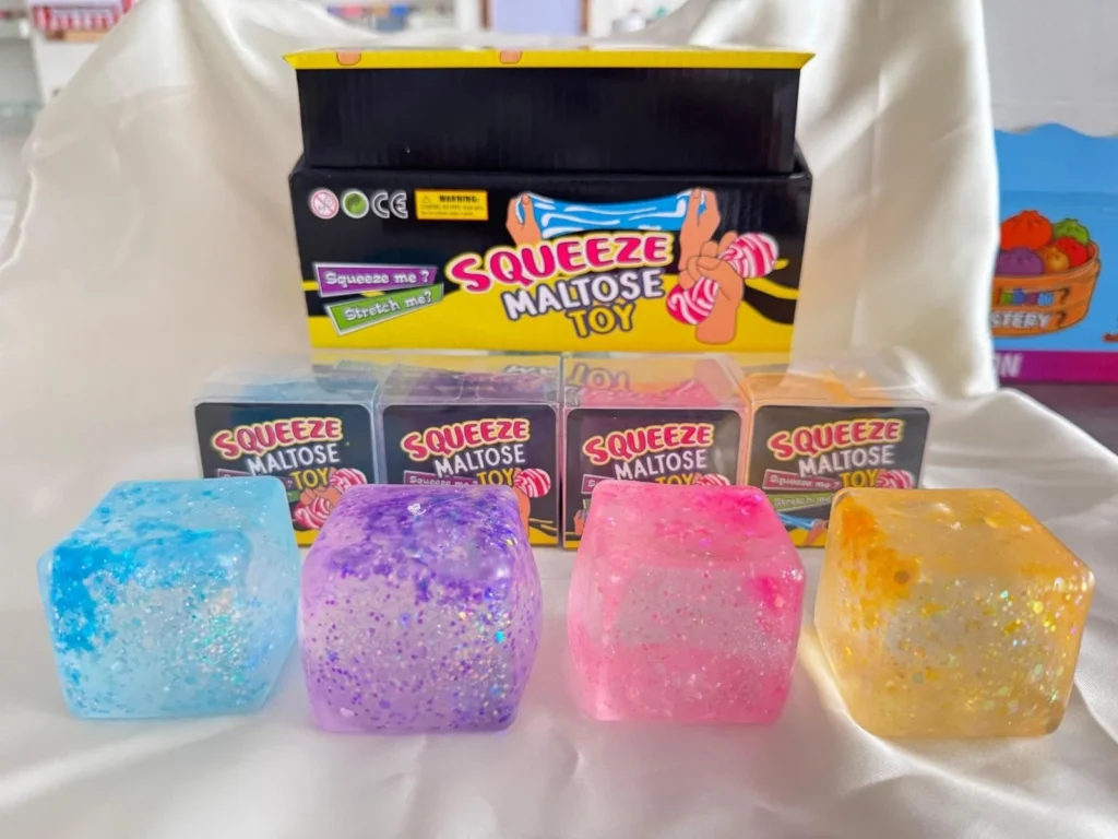 Gold Glitter Cube Series