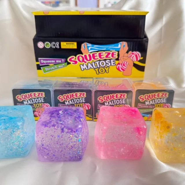 Gold Glitter Cube Series