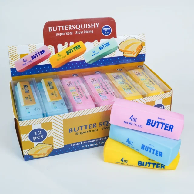 PVC Three-Color Butter Stick Block Squishy