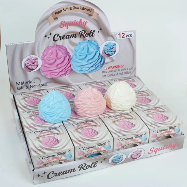Three-Color Cream Puff Block Squishy