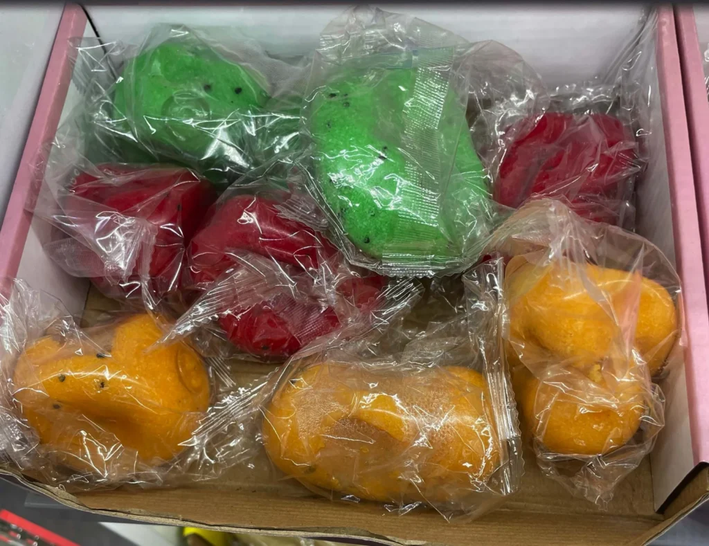 Squishy de smoothie de frutas tricolor